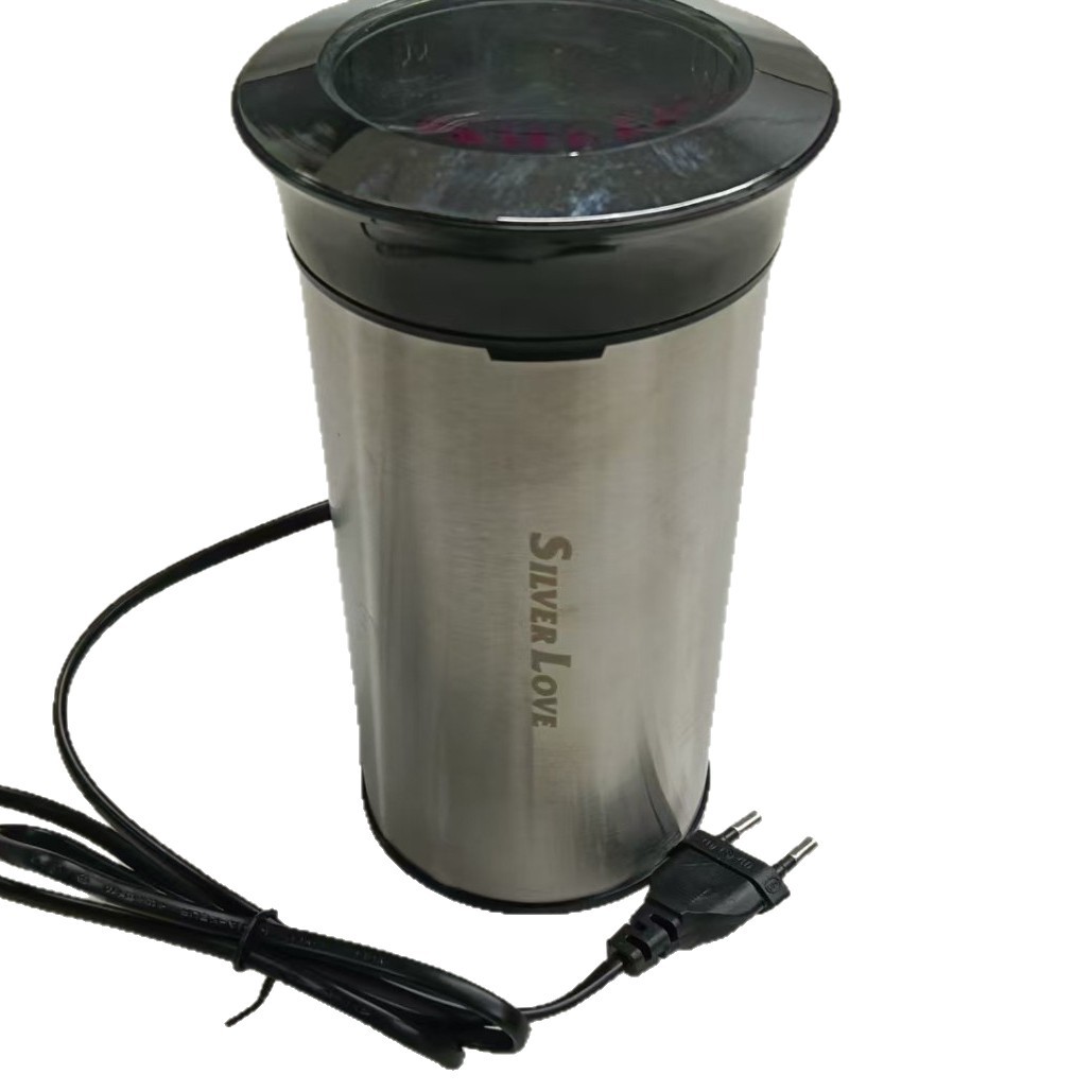 SILVER LOVE, molino de granos eléctrico, molino seco, taza de molienda, molino de granos de café portátil