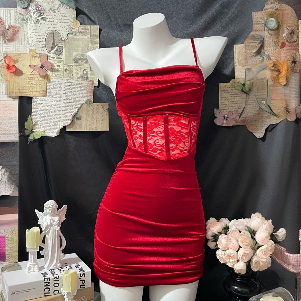 金宵定制情趣内衣红色圣诞性感纯欲情趣衣丝绒睡衣制服套装qqny女