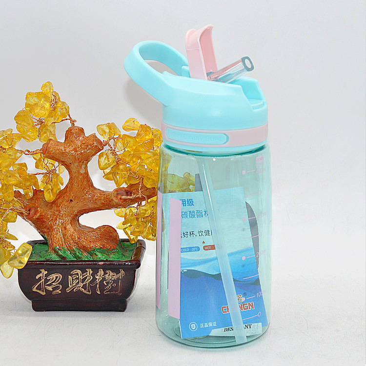 Tianyi nueva taza de agua de los niños PC taza de plástico taza lindo portátil taza masculina y femenina estudiantes de verano dibujos animados taza de agua
