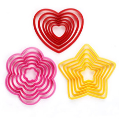 3D Heart Pentagon Star Flower Shaped Cookie Cake Fondant Fruit Baking DIY Kit