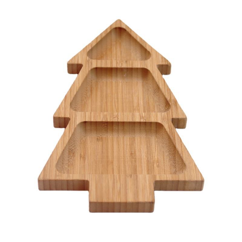 新款木质圣诞托盘木制多功能收纳盘餐盘果盘来图来样源头厂家DIY