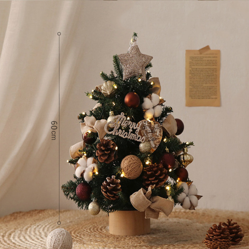 Decoraciones de Navidad viento mini mini árbol de Navidad casero atmósfera hecha a mano decoración de escena