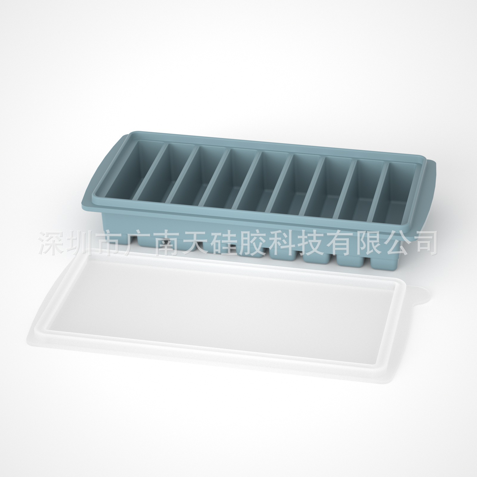 9 long ice trays gray blue-[Platinum thickened organic silicone]
