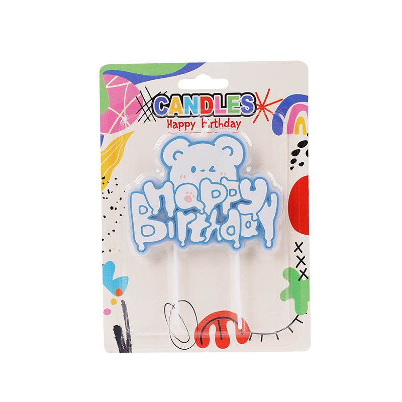 Nuevo pastel de vela de cumpleaños Decoración creativa Corona Carta Tarjeta Feliz cumpleaños Globo Tarjeta de cumpleaños Vela