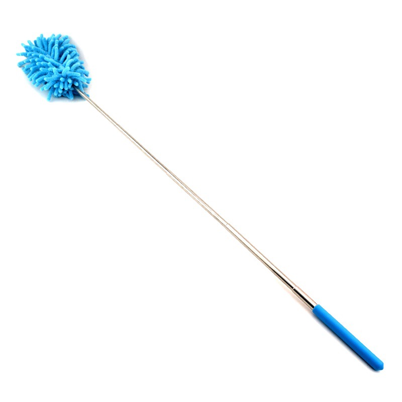 Wholesale Stainless Steel Extended Feather Duster Chenille Dust Duster Multifunctional Telescopic Household Dusting Duster