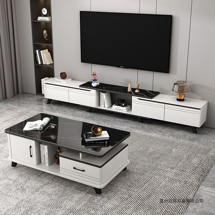Special offer coffee table for living room, home use, light luxury modern minimalist coffee table and TV cabinet set, small-sized tempered glass tea table Special offer coffee table for living room, home use, light luxury modern minimalist coffee table and TV cabinet set, small-sized tempered glass tea table