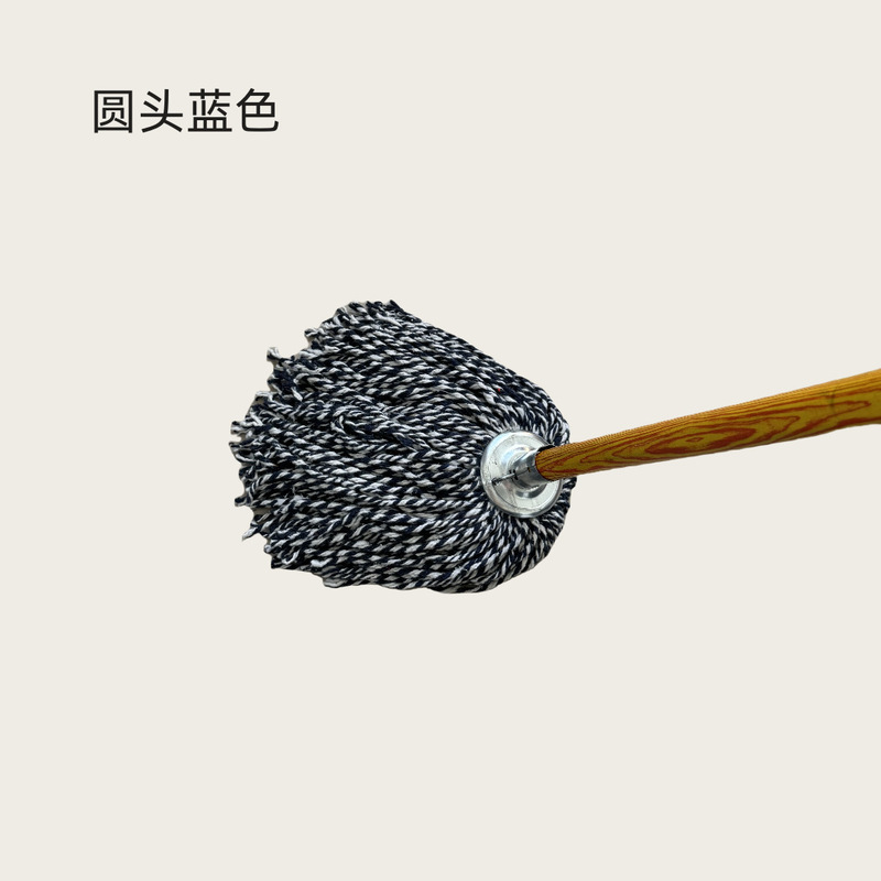 木製ポールモップ純綿糸家庭用昔ながらのモップダストプッシュモップ工場学校プロパティ吸収性木製ポールスチールLサイズ|undefined