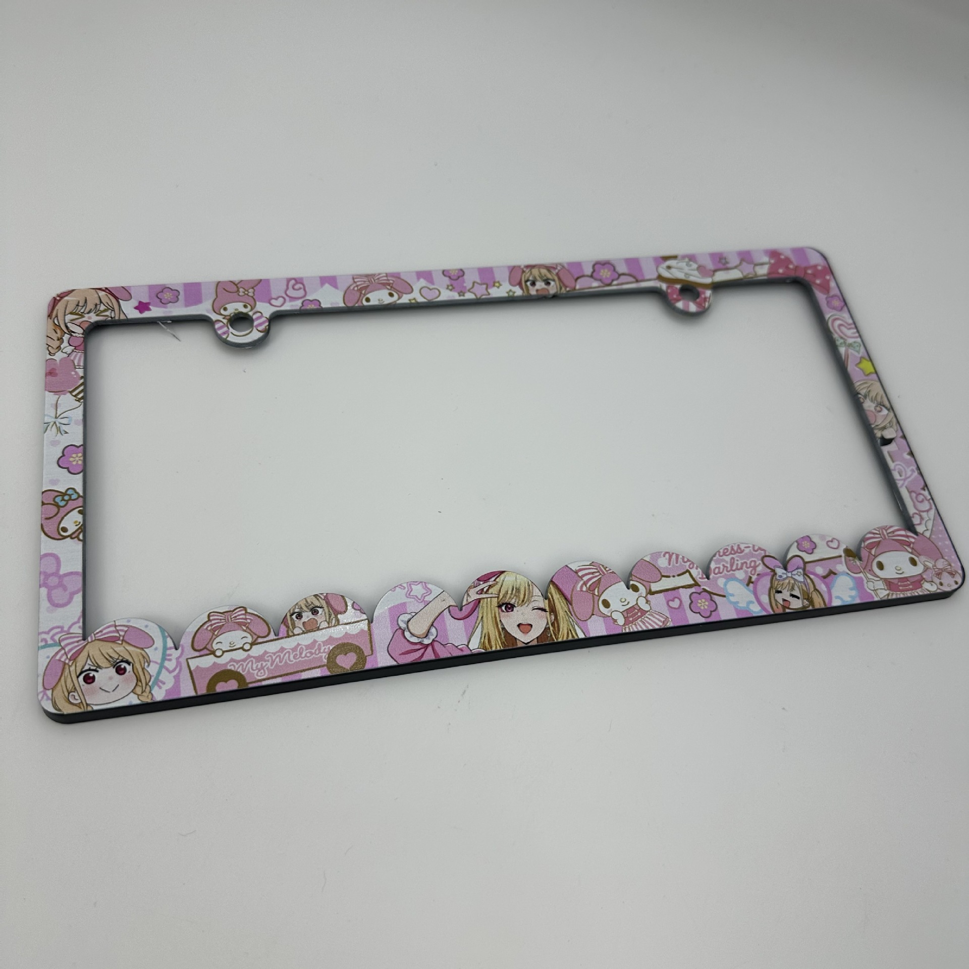 Suitable for US-standard plastic license plate frames, cartoon character personalized ABS American-style car license plate frame customization