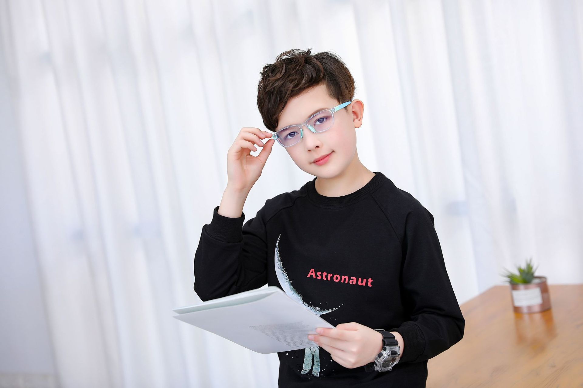 2021新款防藍光兒童可拆卸硅膠軟腿鼻托鏡架平光鏡可配近視TRD-04