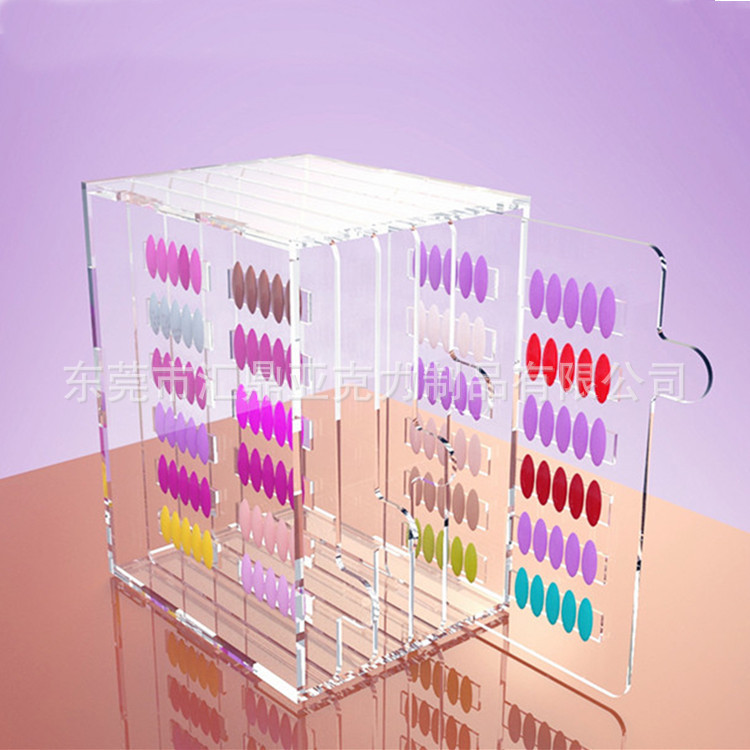 Factory acrylic 6-layer nail art book box acrylic display board holder nail art display board