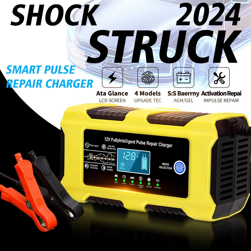 Автомобильное зарядное устройство интеллектуальный пульс ремонт кнопка мотоцикла зарядное устройство свинцово-кислотное 12V зарядное устройство