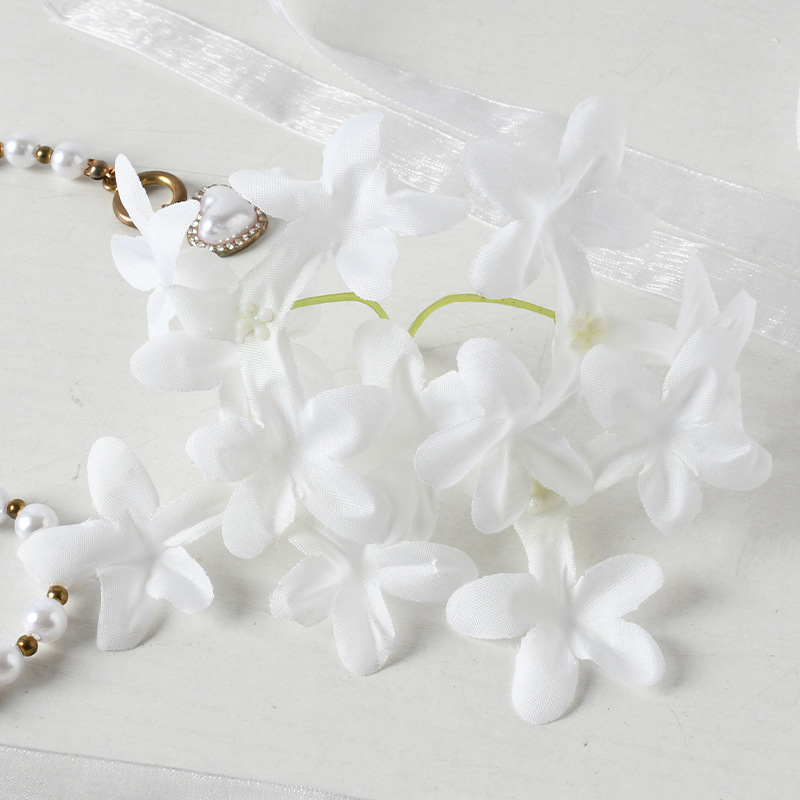 Simulación de flores de clavo de cereza cruz pinzas de cabello guirnaldas joyas diy boda decoración del hogar flores falsas