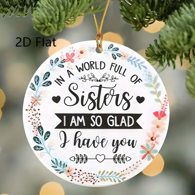 友情についてのクロスボーダークリスマスアクリルフラットペンダントクリスマスツリー装飾ペンダント2Dカーペンダント|undefined