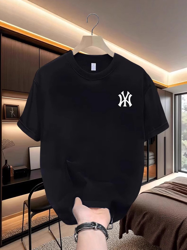 2025夏の新型半袖tシャツ男性ファッションブランドのプリントは、半袖のトレンドアリの丸首の上着に合わせています。|undefined