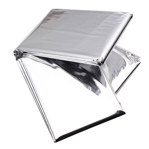 Outdoor camping first aid thermal blanket 130*210 double-sided silver survival blanket sun protection blanket emergency blanket