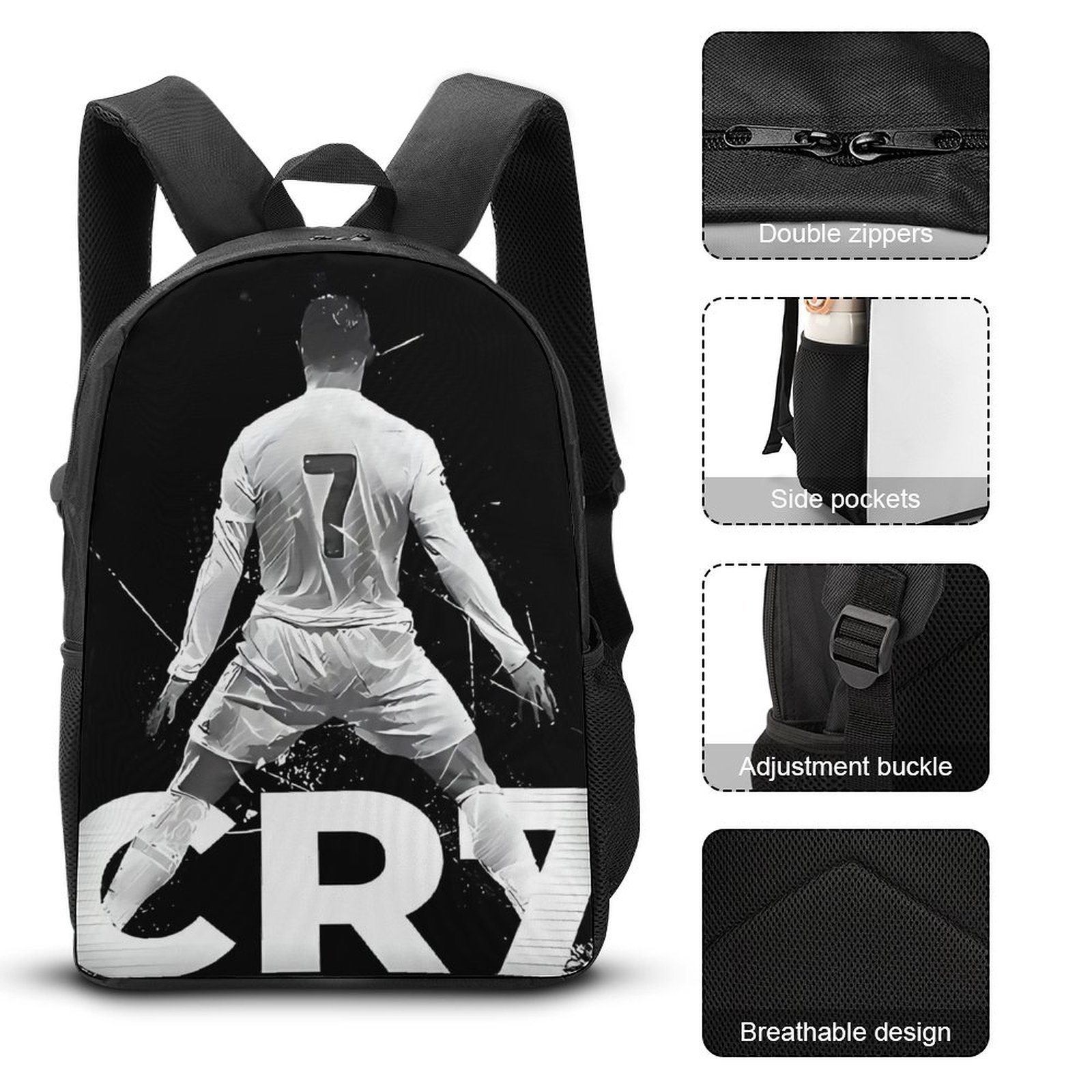 Mochila de impresión transfronteriza personalizada bolsas escolares bolsas de bolsillo bolsas de bolsas de estilo personalizadas gran capacidad