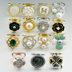 Universal versatile scarf clip small square scarf clip clothing strap fastener camellia flower scarf fixing shape clip needle