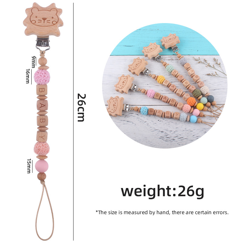 Productos para bebés dibujos animados animal Haya clip bebé creativo DIY haya chupete cadena anti-caída de la cadena Nuevo