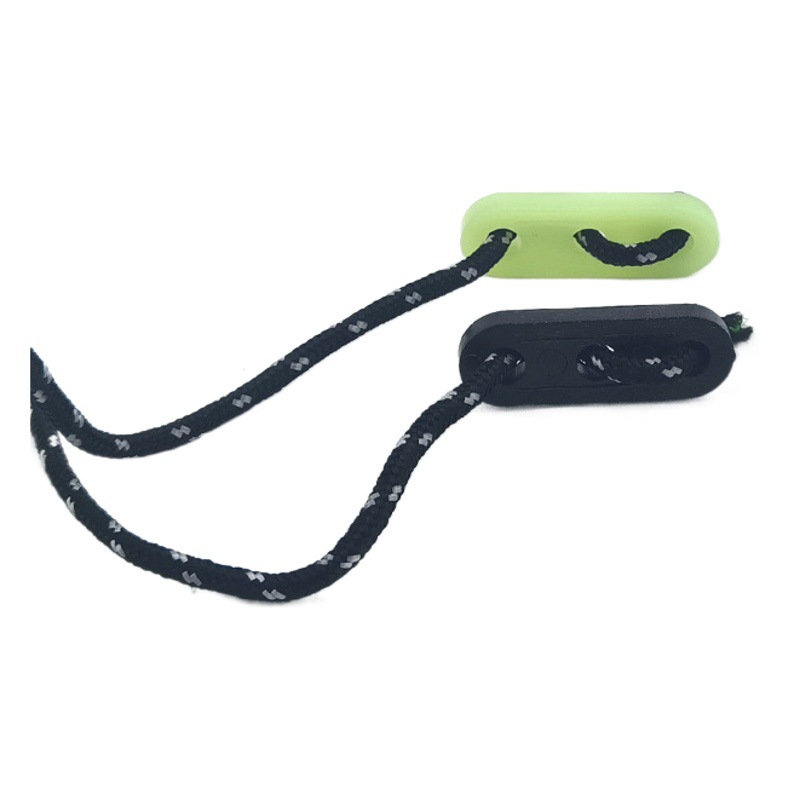 Manufacturers supply plastic wind rope buckle outdoor tent accessories three-hole windproof rope anti-slip buckle luminous wind rope buckle