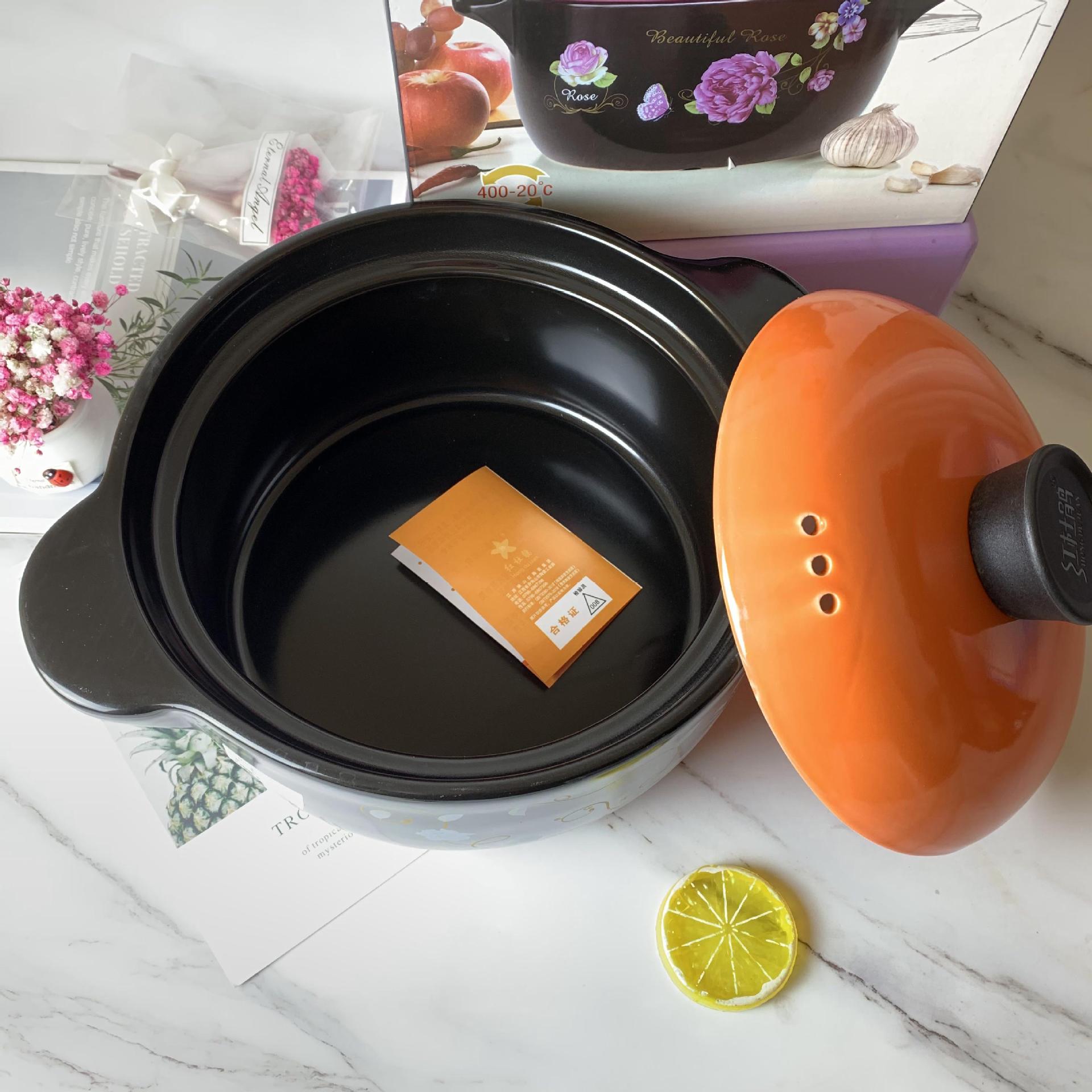 Fábrica al por mayor cazuela estofado sopa hogar cazuela de cerámica olla grande cazuela puesto dos yuanes tienda