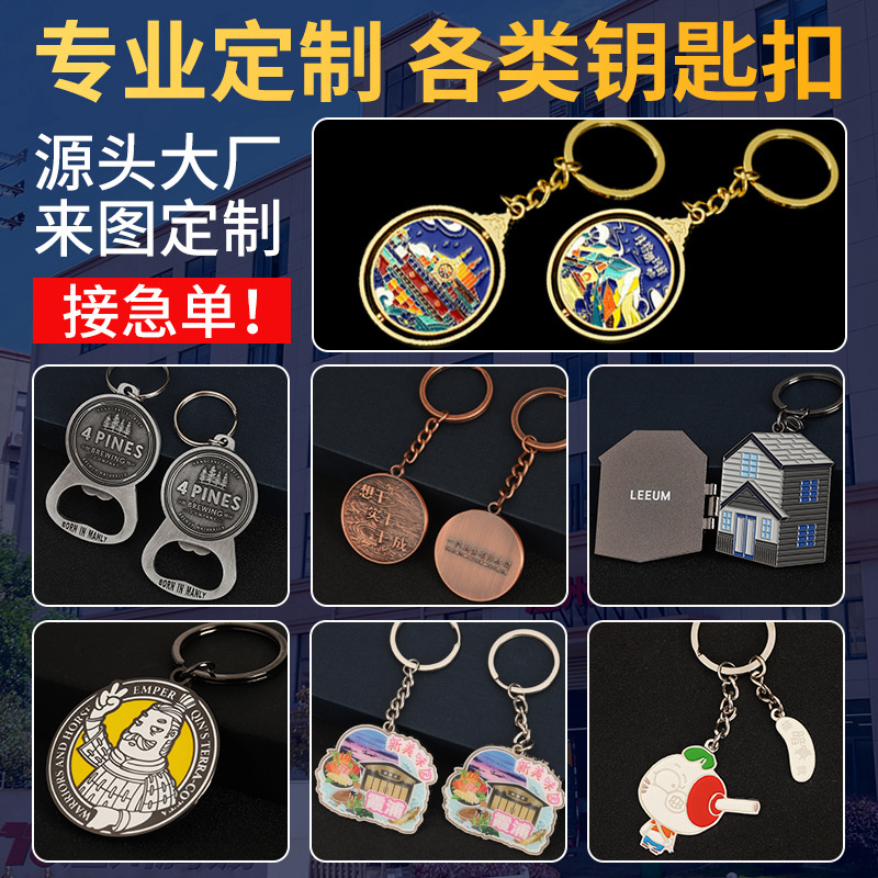 Llavero de metal del Museo de Atracciones Llavero personalizado Atracciones turísticas de Beijing Shanghai Llavero cultural y creativo personalizado
