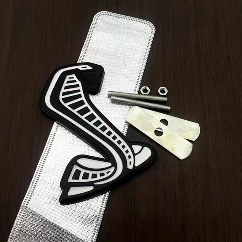 Personalized 3D three-dimensional Mustang car emblem, Shelby front grille emblem, Mustang car emblem, modified Cobra tail emblem, personalized and creative