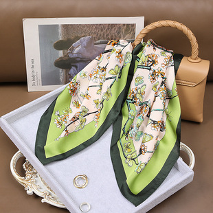 70 Silk Scarf Square Scarf High-end Korean Style Fashion All-match Professional Silk Small Scarf Retro Printed Silk Scarf for Women