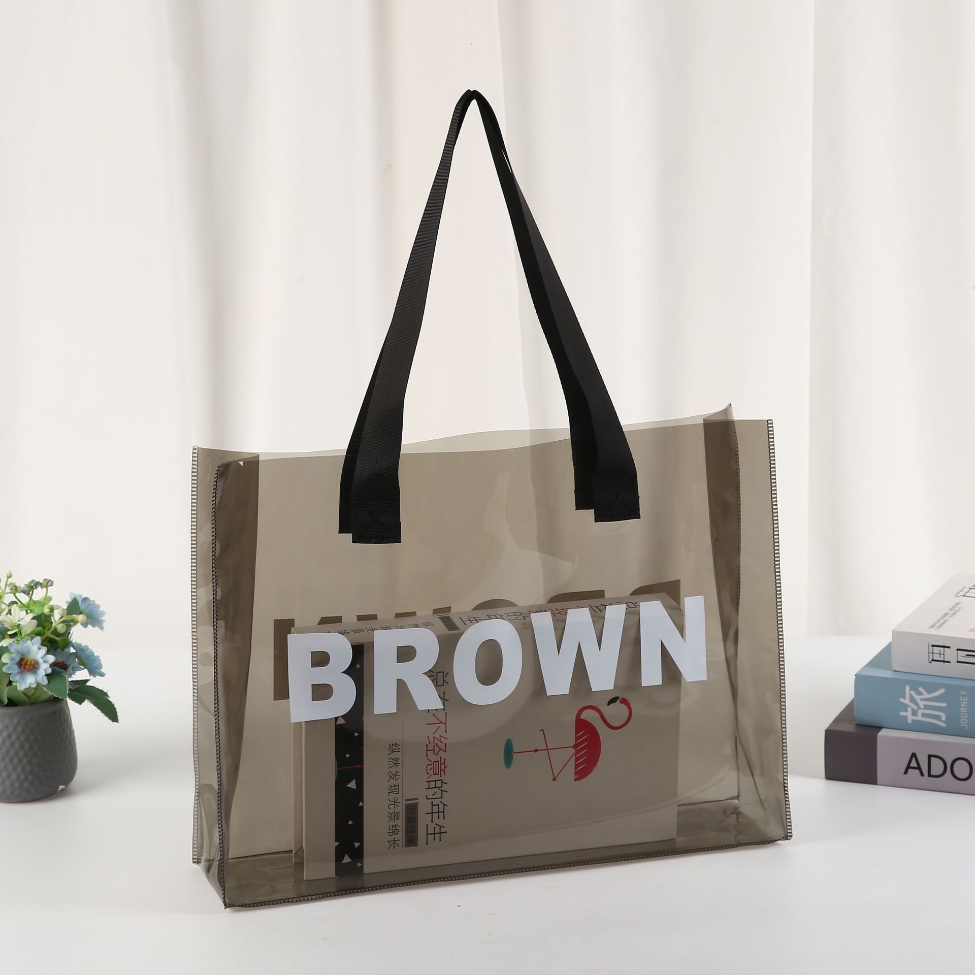 透明果冻包镭射手提袋透明果冻包幻彩购物袋礼品塑料袋子制作批发