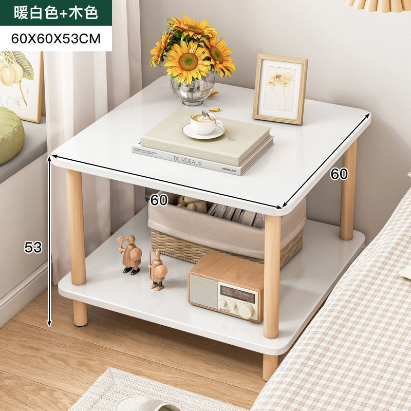 Mesa de té pequeña mesas de cabezal de cama pequeña mesa de cabezal de cama simple de alquiler de alquiler de habitaciones de cabezal de cama pequeña mesa dormitorio