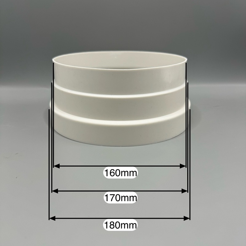 レンジフード排煙管変径リング140-180変径塔多用80-200変換サイズプラスチック家庭用|undefined