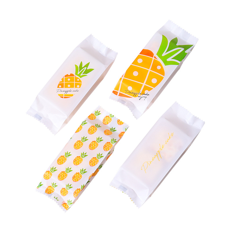 Nuevo pastel de piña bolsa de embalaje bolsa de papel de algodón máquina de sellado bolsa de regalo para hornear caja de regalo bolsa de soporte inferior 100