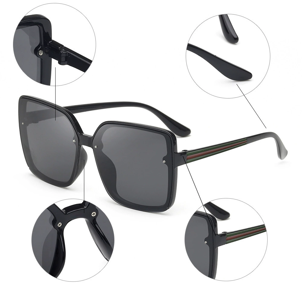 Square trend sunglasses, Korean style, internet celebrity