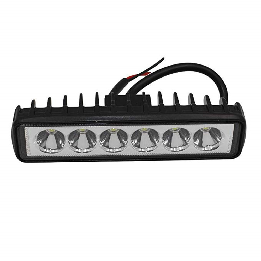 Car LED work light one-line 6 light 18W high-power off-road vehicle motorcycle modified light strip light