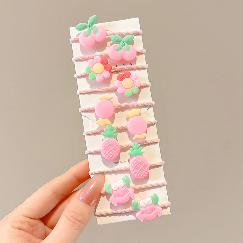 Ligas de cabello elásticas para niñas, colores de caramelo, suaves y resistentes, accesorios infantiles