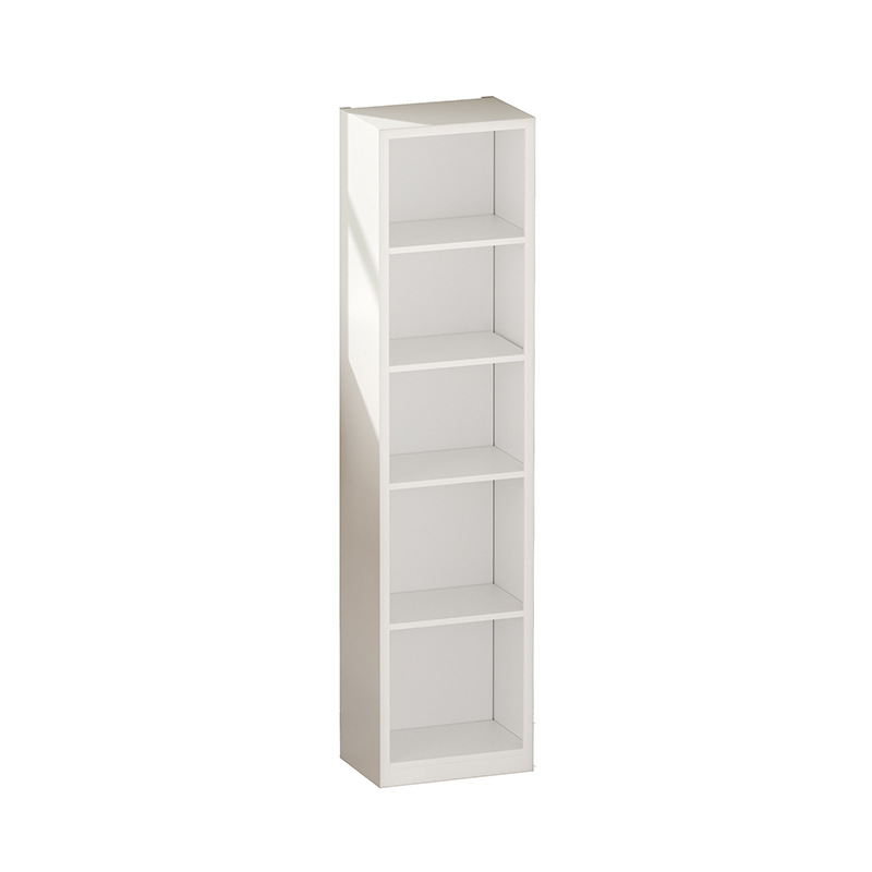 Estante de acero de esquinas estrechas simple de aterrizaje estante de almacenamiento de hoja de hierro hendidura pequeño estante de libros de sala de estar estante de librería de hierro forjado