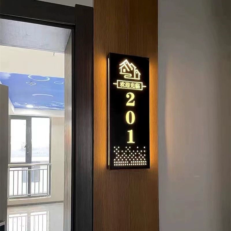 Умная вывеска на дверь отеля, светодиодная, Shiguang Hotel KTV Club Foot Bath Office Hotel, знак лицензии на номер в отеле, зарезервированный
