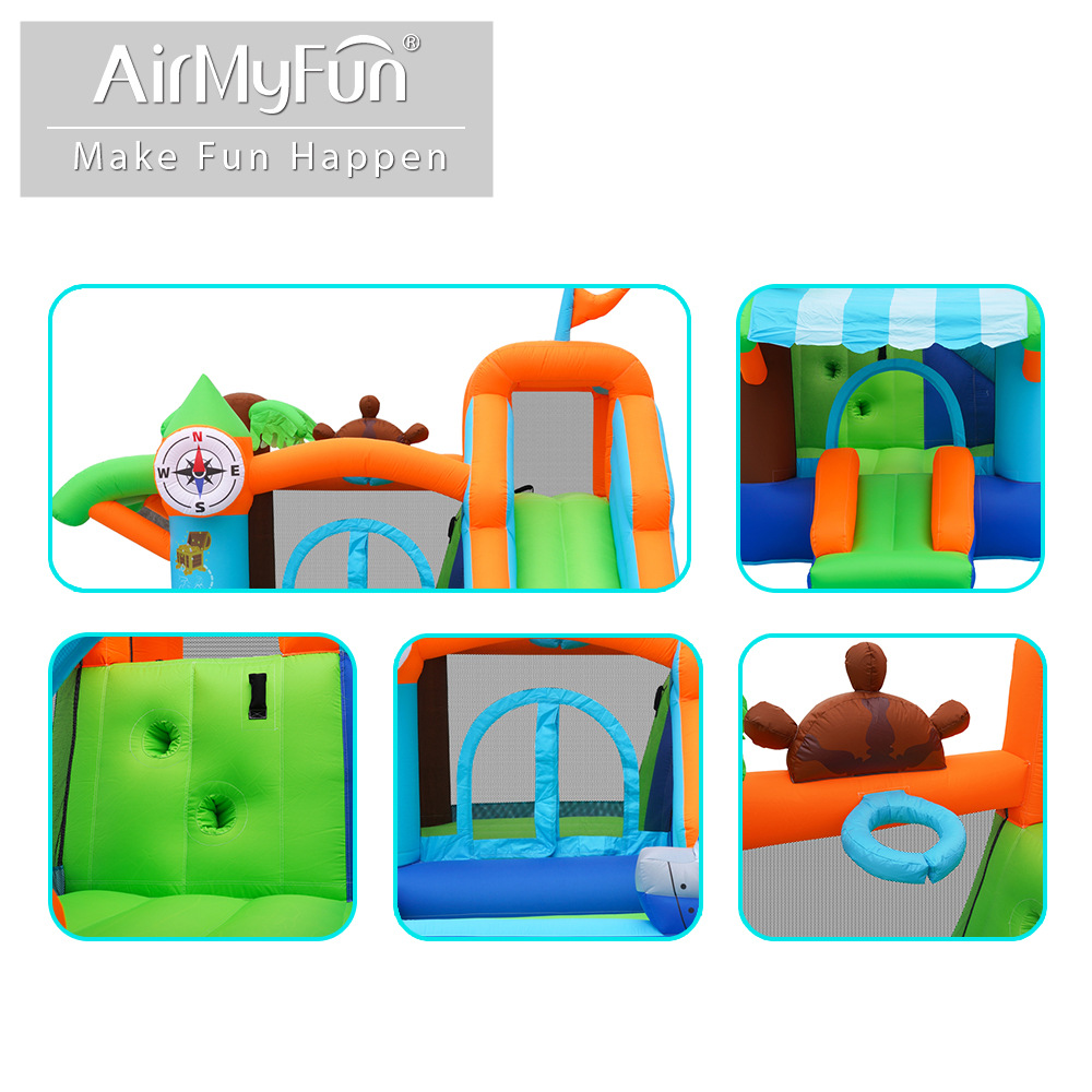 AMF | Niños castillo inflable pequeño parque infantil fiesta al aire libre castillo inflable hogar tobogán inflable trampolín