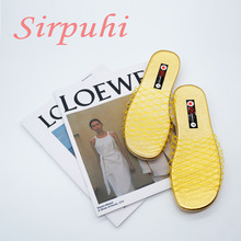 厂家供应复古休闲软底防滑渔网拖鞋 室内室外居家包头沙滩旅游