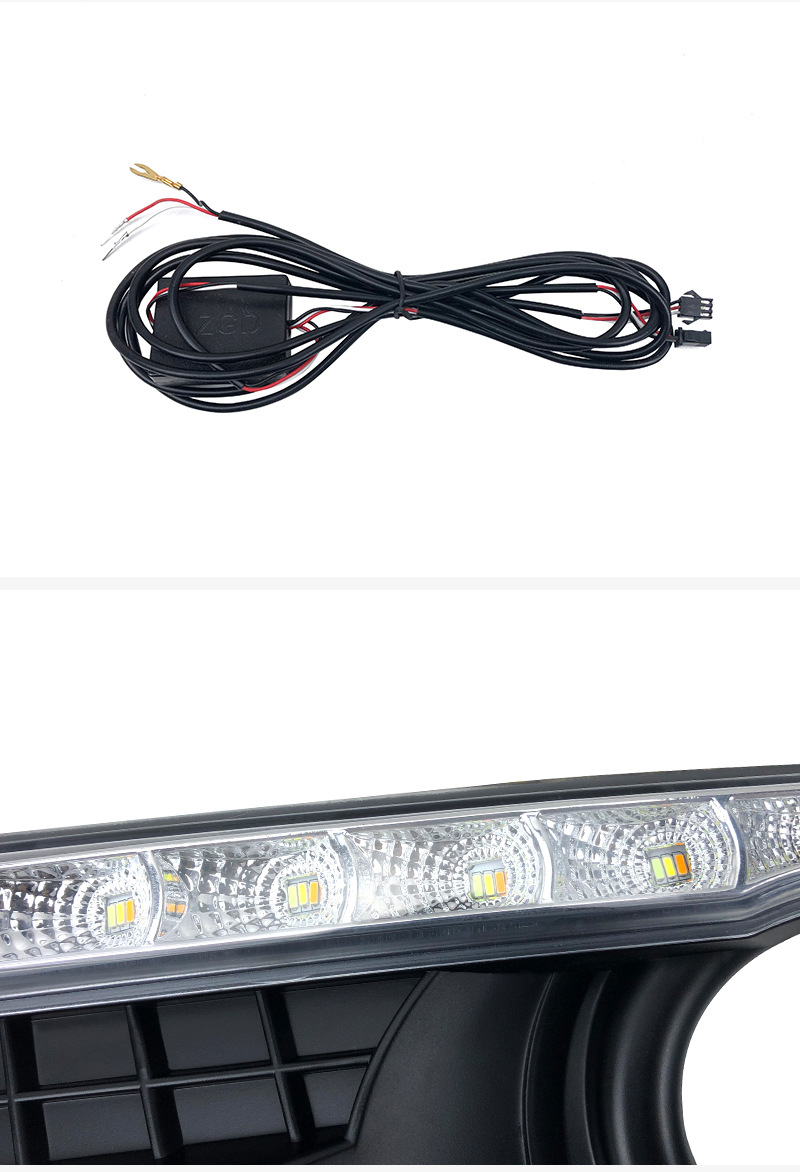 Suitable for Cadillac SRX daytime running lights modified special LED daytime running lights front fog lights streamer steering