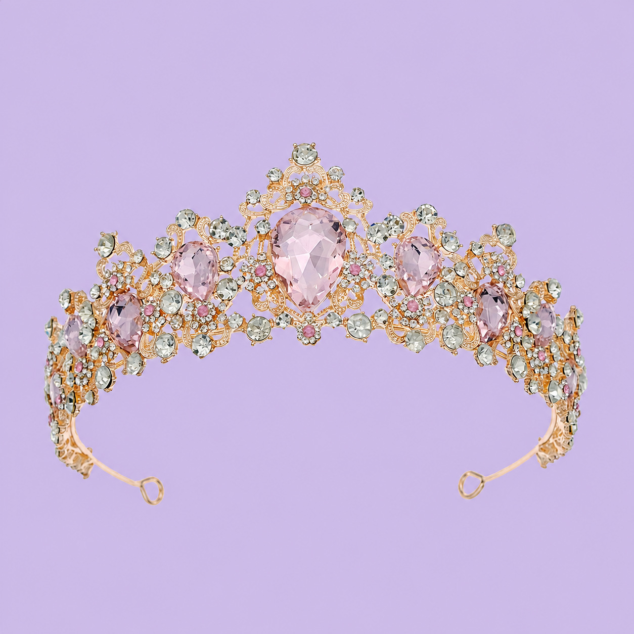 Corona de Novia Retro con Circonias de Aleación para Boda y Cumpleaños image 12