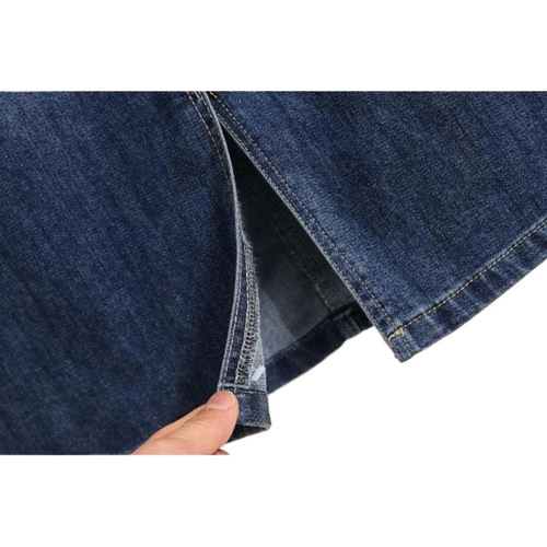 Women's Spring and Autumn Denim Half Skirt Fashion Loose Slimming Meat Covering Medium Length Elastic Denim Skirt