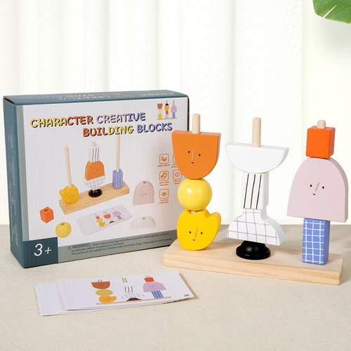 Wooden early childhood number large particle block game colorful number variable blocks preschool intelligence puzzle building game