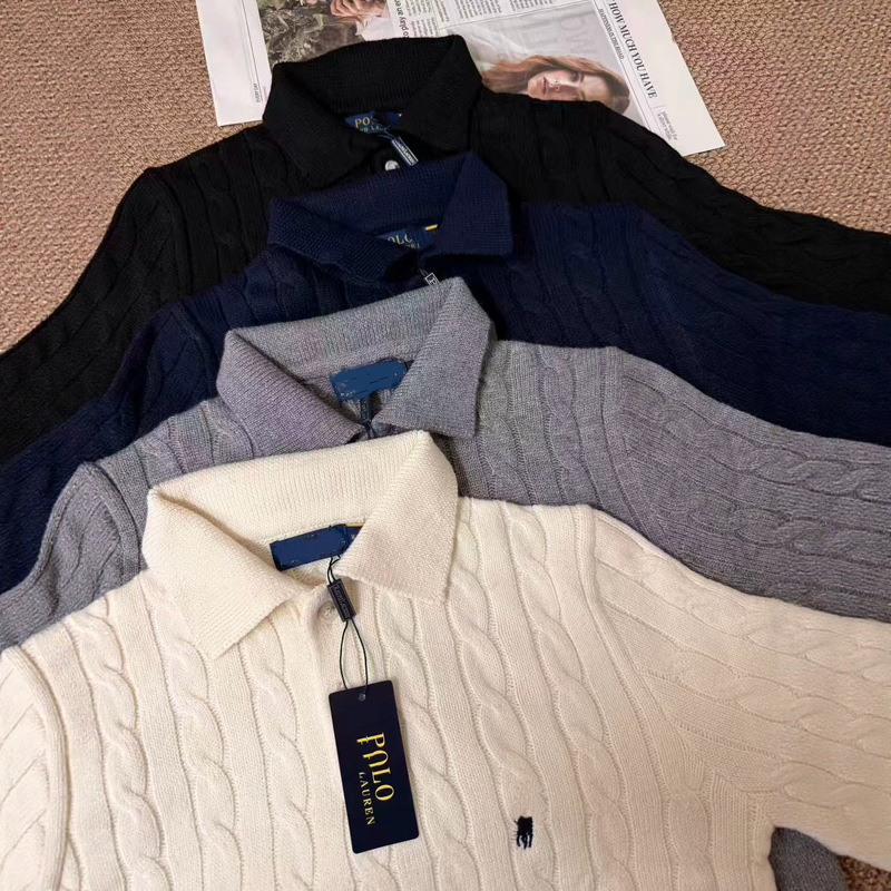 Spring and Autumn New Style Summer Rl Ralph Lauren Old Money Style Embroidered Pony Logo Polo Shirt Knit Short Sleeve Unisex in Stock