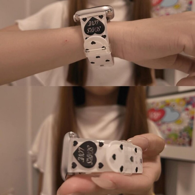 Jelly Silicone Love Heart Strap Suitable for Apple S10 Watch S11Iwatch9 New Model Applewatch876Se Jelly Silicone Love Heart Strap Suitable for Apple S10 Watch S11Iwatch9 New Model Applewatch876Se