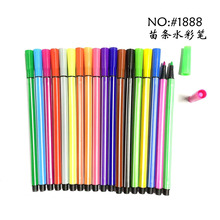 水彩笔12-18-24-36色散装 拉杆六角杆水彩笔批发  厂家供应