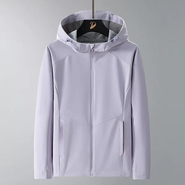 Spring and Autumn Outdoor Elastic Sports Windbreaker Women's Hooded Windproof Anti-splashing Breathable Comfortable Mountaineering Suit Wear-resistant Anti-scratch Outer