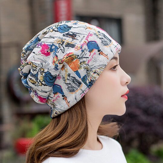 Cross-border autumn and winter outdoor warm headscarf fashion windproof pile cap special for pregnant women double scarf cap wholesale