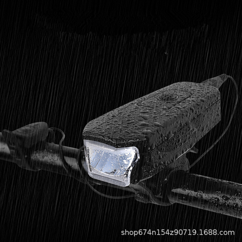 Bicicleta de montaña fuerte cuerno de iluminación de luz dos en uno faro antirrobo alarma cuerno luz nocturna equipo de equitación