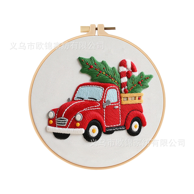 Nuevos productos originales bordados DIY materiales hechos a mano paquetes Feliz regalo de Navidad Amazon venta caliente transfronteriza Inglés