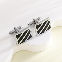 新款跨境专供欧美热销时尚方形法式合金袖扣袖钉衬衫扣